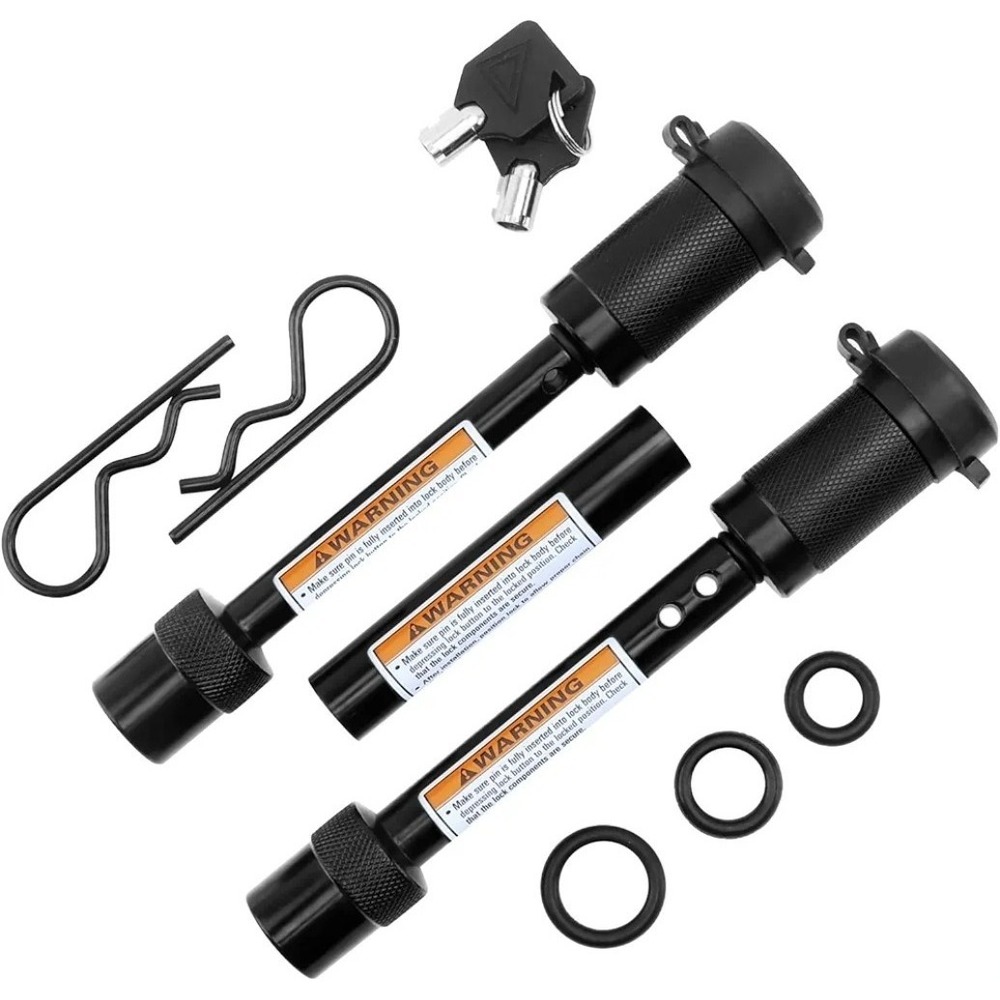Trailer Hitch Pin Lock Set 1/2 Inch and 5/8 Inch with 2 Locking System, 4" Long
